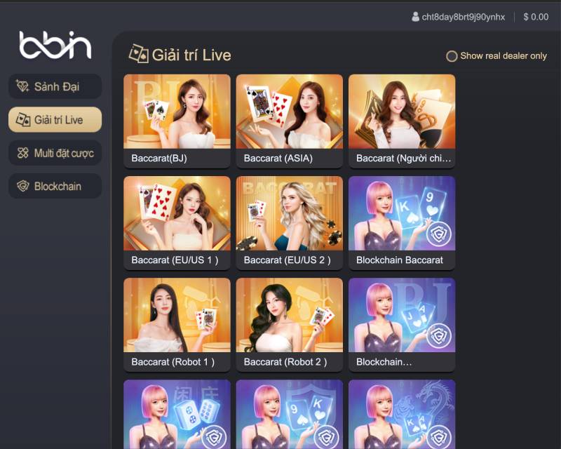 BBIN Casino – Sảnh Casino Phong Phú Với Trò Chơi Blockchain